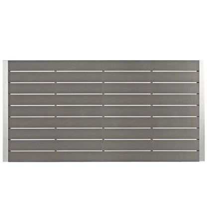 Shore 7 Piece Outdoor Patio Aluminum Dining Set in Silver Black by Modway (2485)
