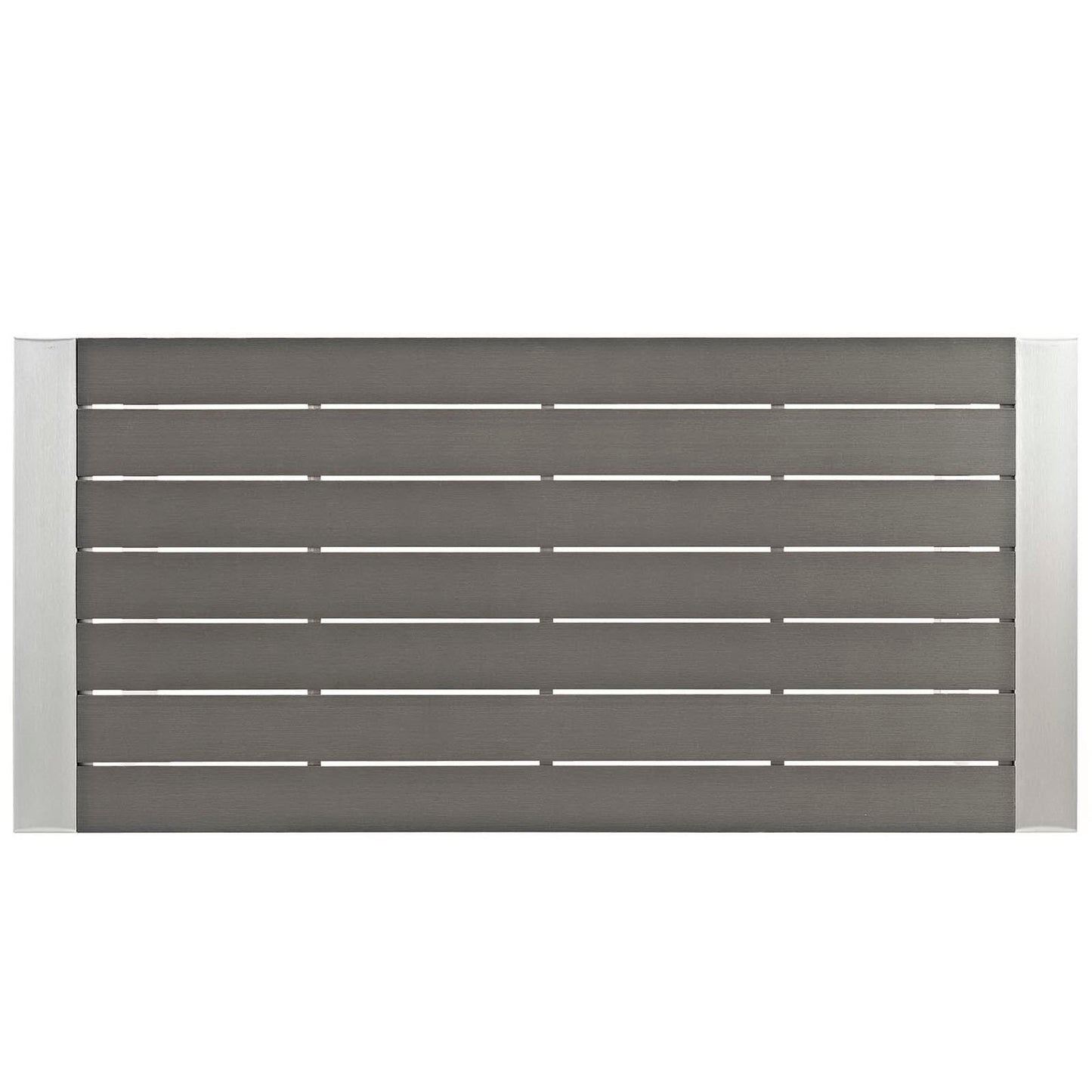 Shore 5 Piece Outdoor Patio Aluminum Bar Set in Silver Gray by Modway
