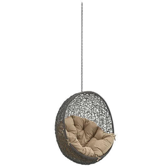 Hide Outdoor Patio Swing Chair Without Stand in Gray Mocha by Modway (2654)