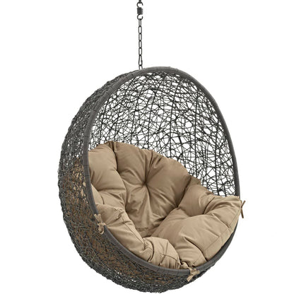Hide Outdoor Patio Swing Chair Without Stand in Gray Mocha by Modway (2654)