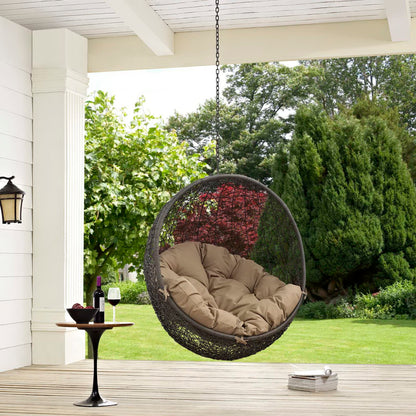 Hide Outdoor Patio Swing Chair Without Stand in Gray Mocha by Modway (2654)