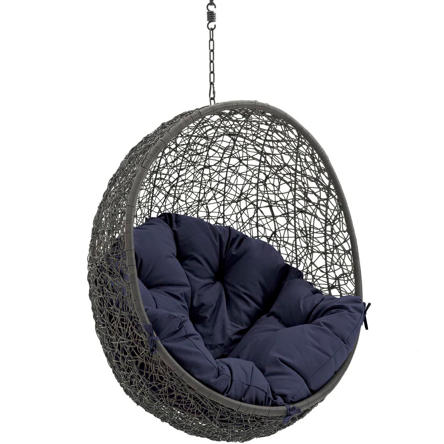 Hide Outdoor Patio Swing Chair Without Stand in Gray Navy by Modway (2654)