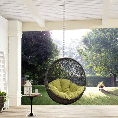 Hide Outdoor Patio Swing Chair Without Stand in Gray Peridot by Modway (2654)