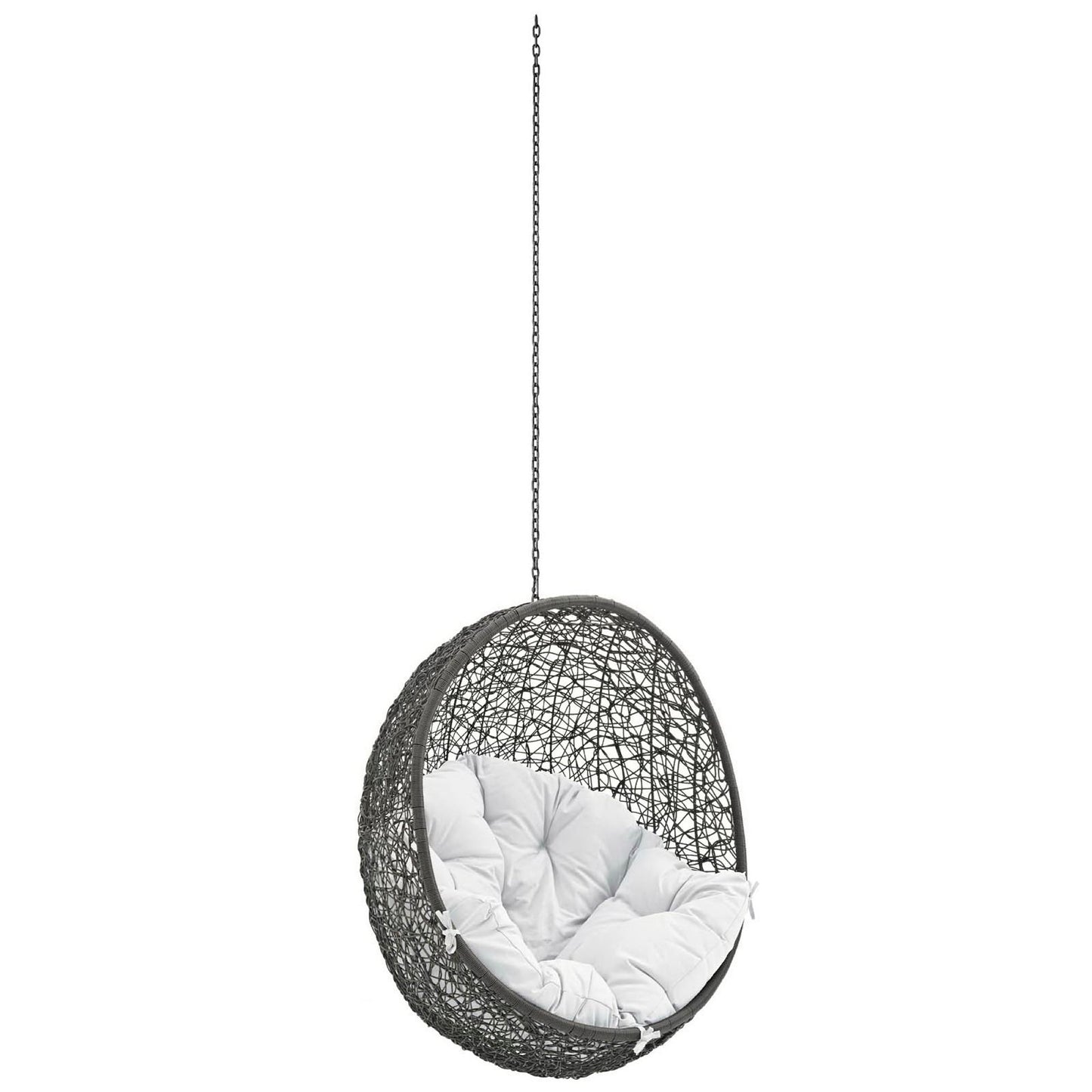 Hide Outdoor Patio Swing Chair Without Stand in Gray White by Modway (2654)