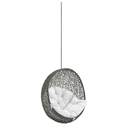 Hide Outdoor Patio Swing Chair Without Stand in Gray White by Modway (2654)