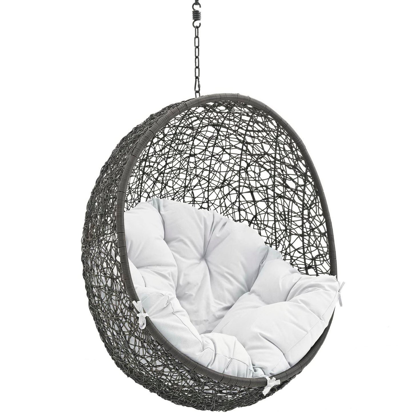 Hide Outdoor Patio Swing Chair Without Stand in Gray White by Modway (2654)