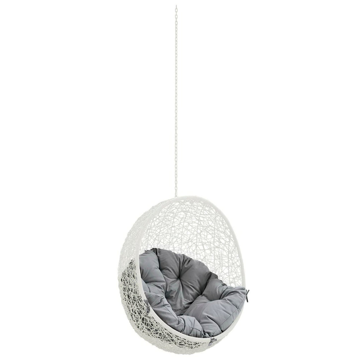 Hide Outdoor Patio Swing Chair Without Stand in White Gray by Modway (2654)