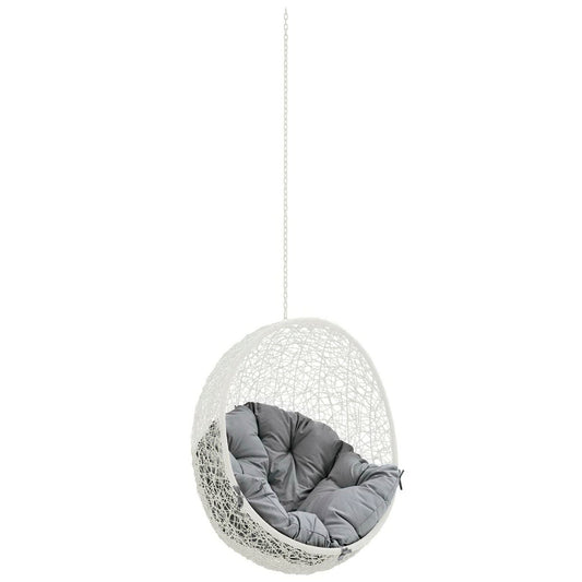 Hide Outdoor Patio Swing Chair Without Stand in White Gray by Modway (2654)