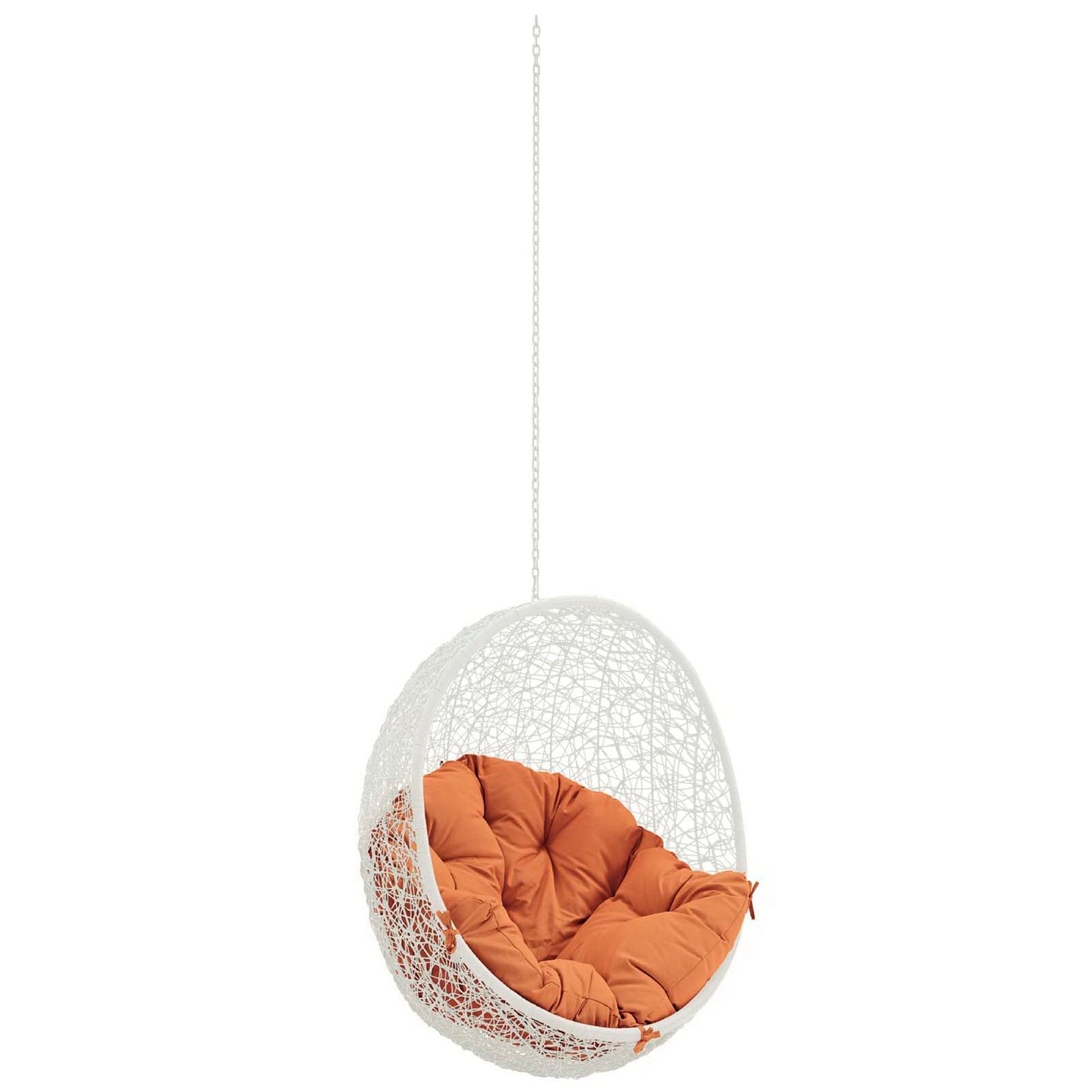 Hide Outdoor Patio Swing Chair Without Stand in White Orange by Modway (2654)