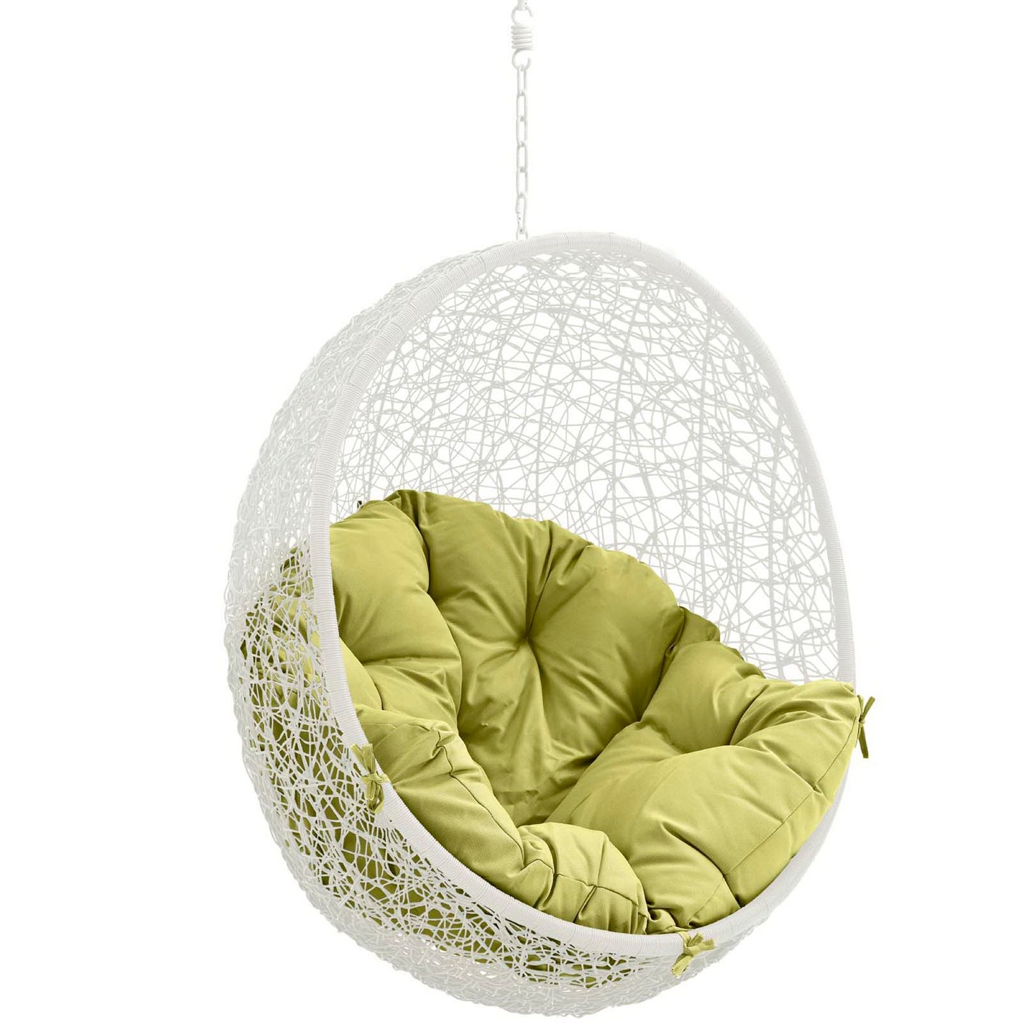 Hide Outdoor Patio Swing Chair Without Stand in White Peridot by Modway (2654)