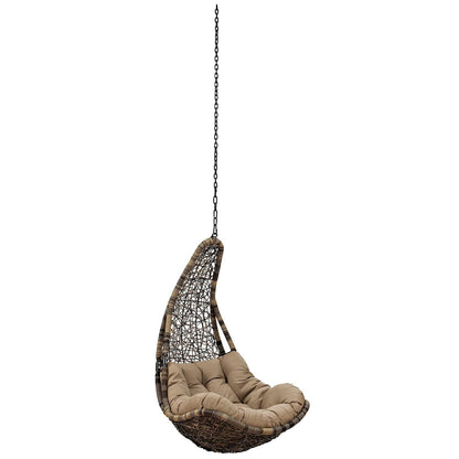 Abate Outdoor Patio Swing Chair Without Stand in Black Mocha by Modway (2657)