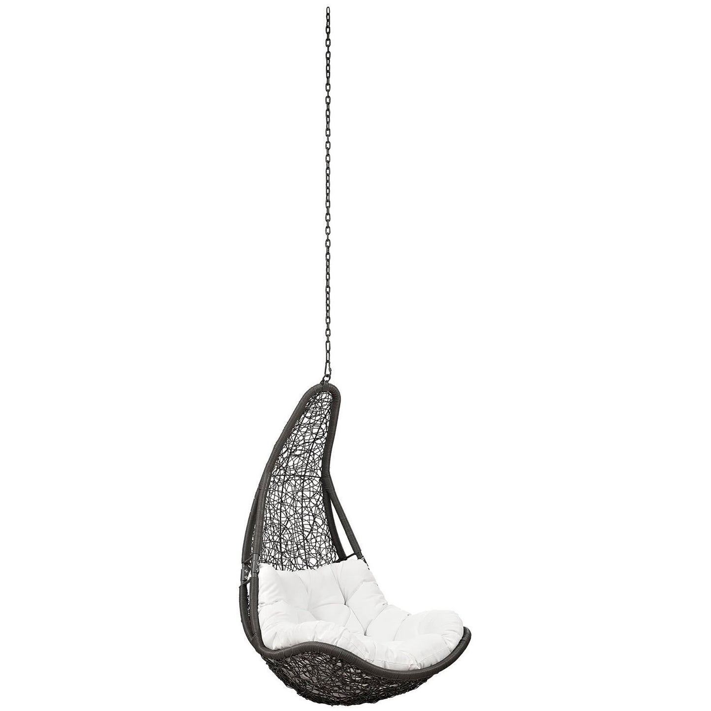 Abate Outdoor Patio Swing Chair Without Stand in Gray White by Modway (2657)