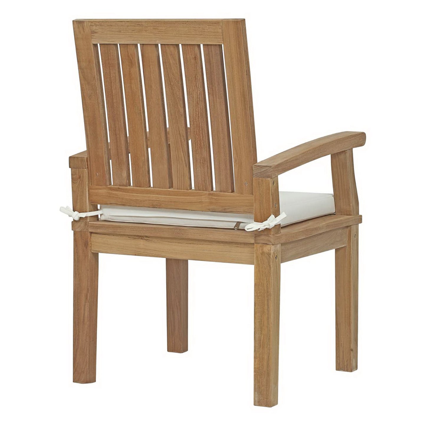 Marina Outdoor Patio Teak Dining Chair in Natural White by Modway (2701)
