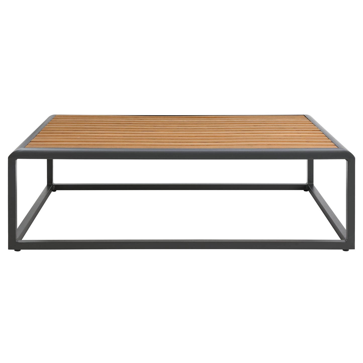 Stance Outdoor Patio Aluminum Coffee Table in Gray Natural by Modway (3021)