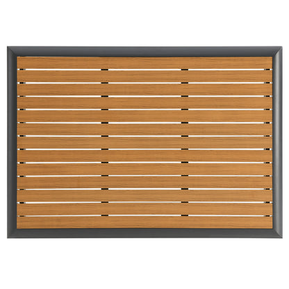 Stance Outdoor Patio Aluminum Coffee Table in Gray Natural by Modway (3021)