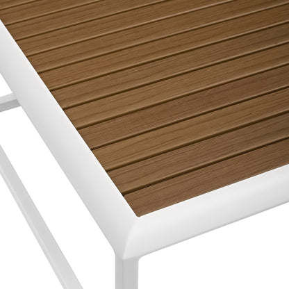 Stance Outdoor Patio Aluminum Coffee Table in White Natural by Modway (3021)