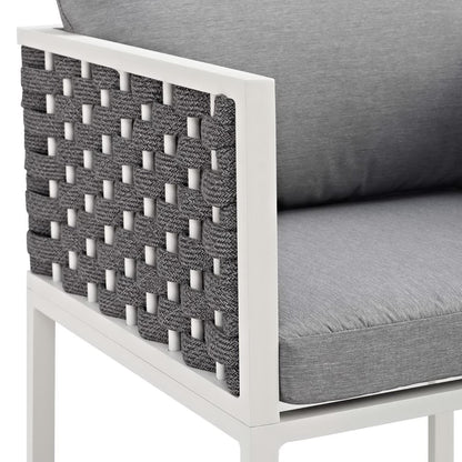 Stance Outdoor Patio Aluminum Dining Armchair in White Gray by Modway (3053)