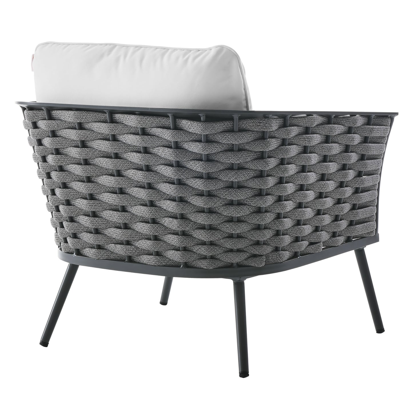 Stance Outdoor Patio Aluminum Armchair in Gray White by Modway (3054)