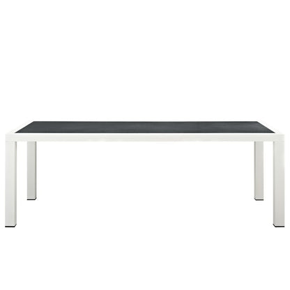 Stance 9 Piece Outdoor Patio Aluminum Dining Set in White Navy by Modway (3186)