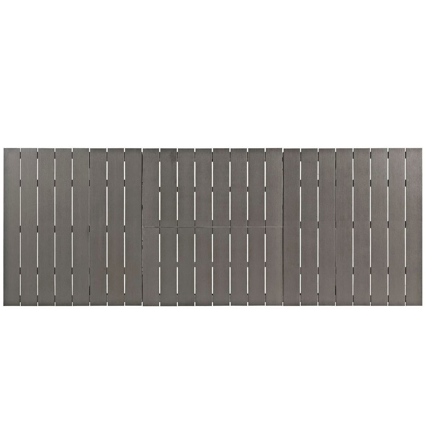 Shore 7 Piece Outdoor Patio Aluminum Dining Set in Silver Black by Modway