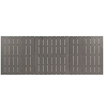 Shore 7 Piece Outdoor Patio Aluminum Dining Set in Silver Black by Modway