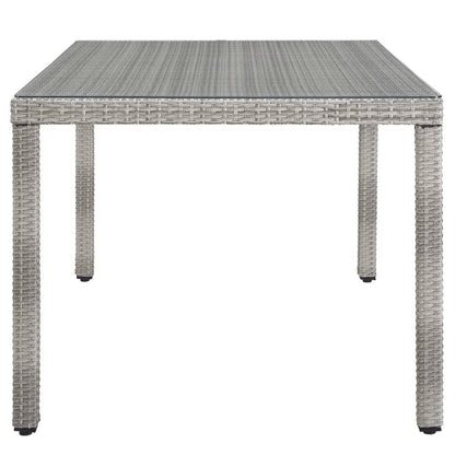 Aura 7 Piece Outdoor Patio Wicker Rattan Dining Set in Gray by Modway (3560)