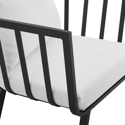 Riverside Outdoor Patio Aluminum Armchair in Gray White by Modway (3566)