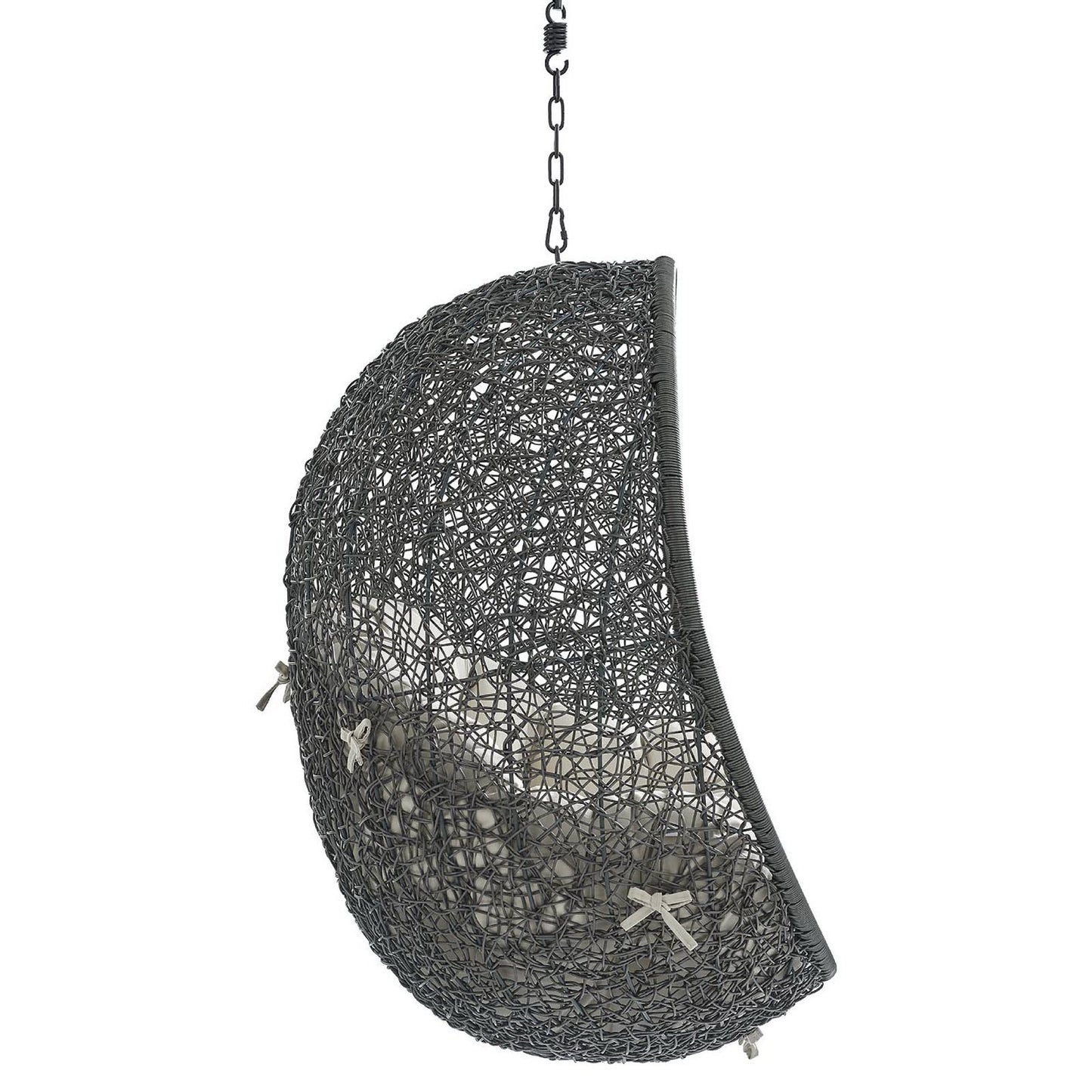 Hide Sunbrella Fabric Swing Outdoor Patio Lounge Chair Without Stand in Gray Beige by Modway (3634)