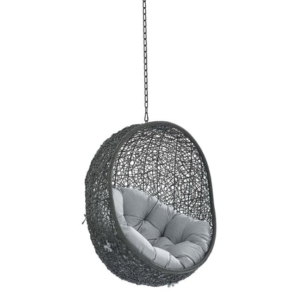 Hide Sunbrella Fabric Swing Outdoor Patio Lounge Chair Without Stand in Gray by Modway (3634)