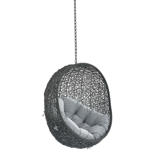 Hide Sunbrella Fabric Swing Outdoor Patio Lounge Chair Without Stand in Gray by Modway (3634)