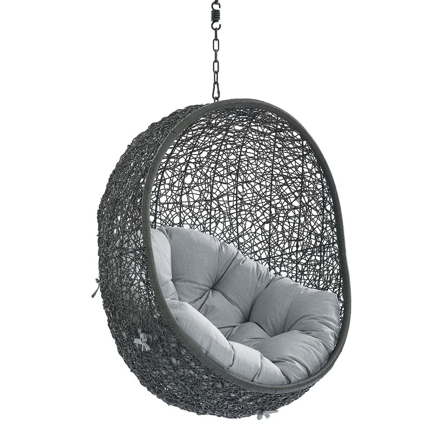 Hide Sunbrella Fabric Swing Outdoor Patio Lounge Chair Without Stand in Gray by Modway (3634)