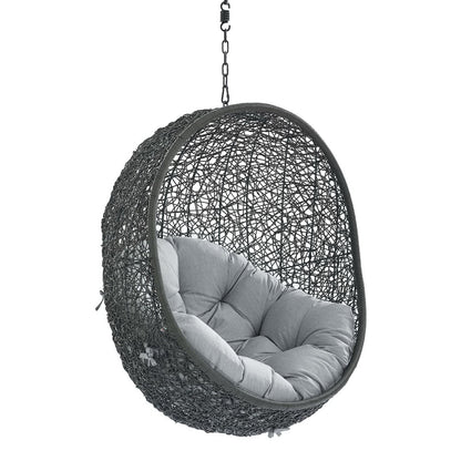 Hide Sunbrella Fabric Swing Outdoor Patio Lounge Chair Without Stand in Gray by Modway (3634)