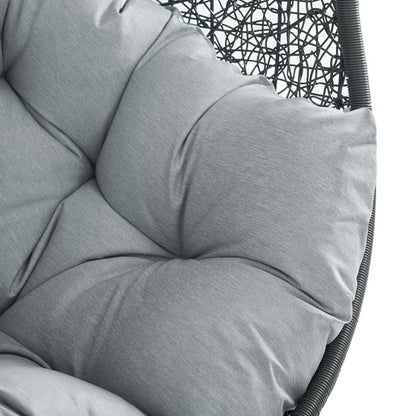 Hide Sunbrella Fabric Swing Outdoor Patio Lounge Chair Without Stand in Gray by Modway (3634)