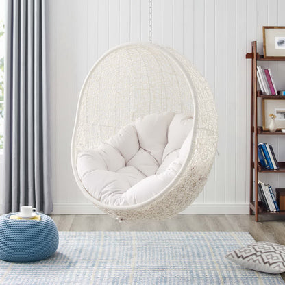 Hide Sunbrella Fabric Swing Outdoor Patio Lounge Chair Without Stand in White by Modway (3634)