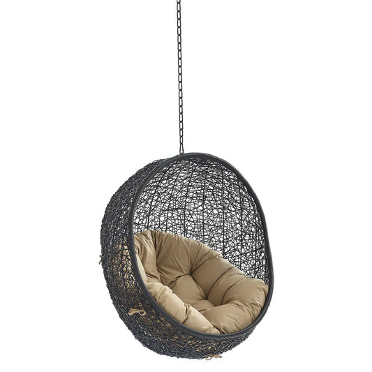 Encase Swing Outdoor Patio Lounge Chair Without Stand in Black Mocha by Modway (3636)