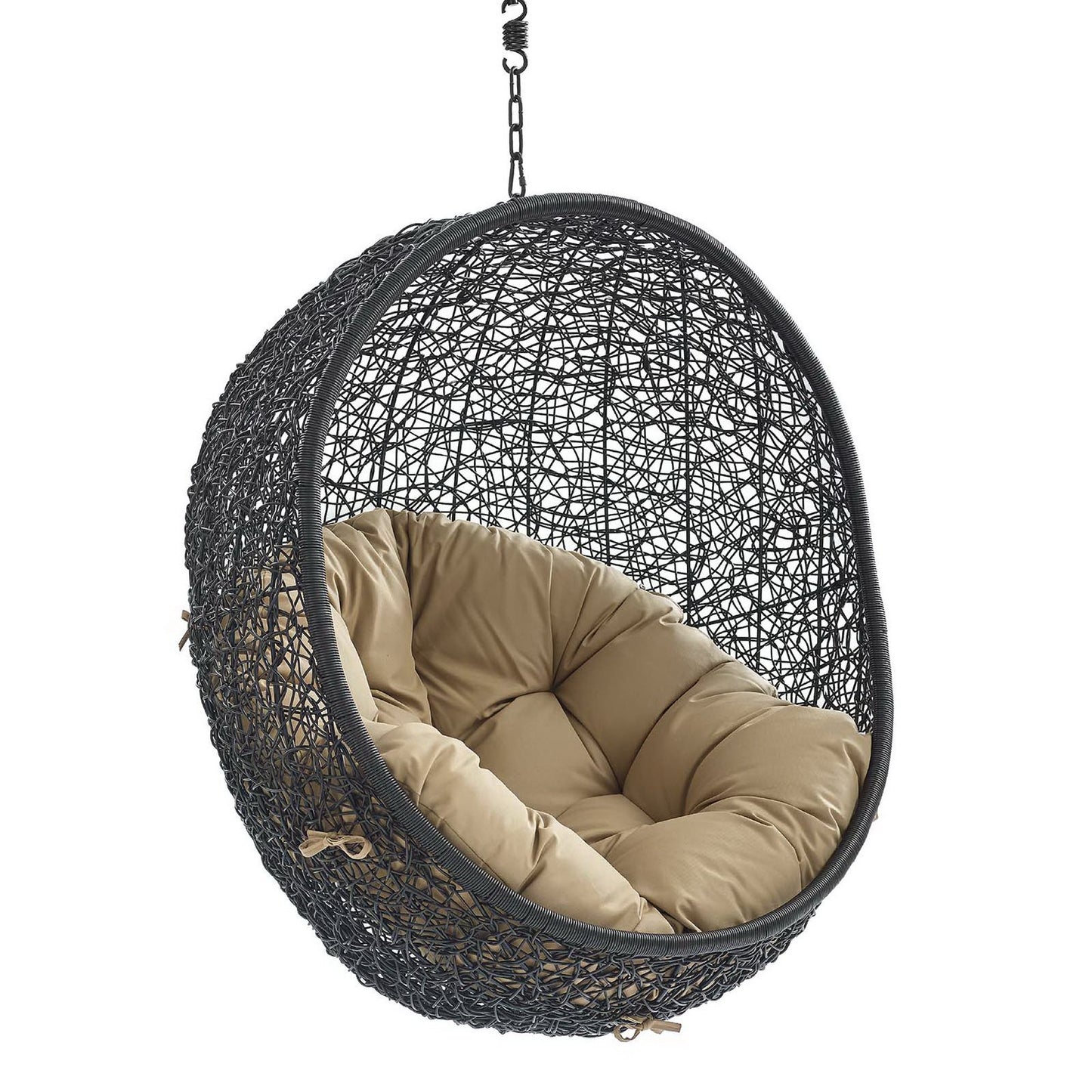 Encase Swing Outdoor Patio Lounge Chair Without Stand in Black Mocha by Modway (3636)