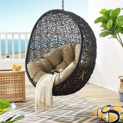 Encase Swing Outdoor Patio Lounge Chair Without Stand in Black Mocha by Modway (3636)
