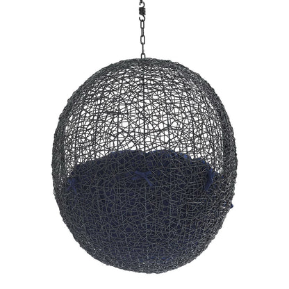 Encase Swing Outdoor Patio Lounge Chair Without Stand in Black Navy by Modway (3636)