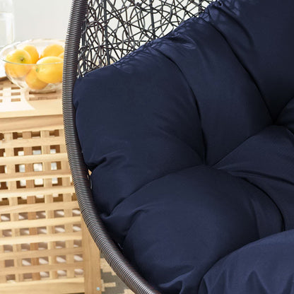 Encase Swing Outdoor Patio Lounge Chair Without Stand in Black Navy by Modway (3636)