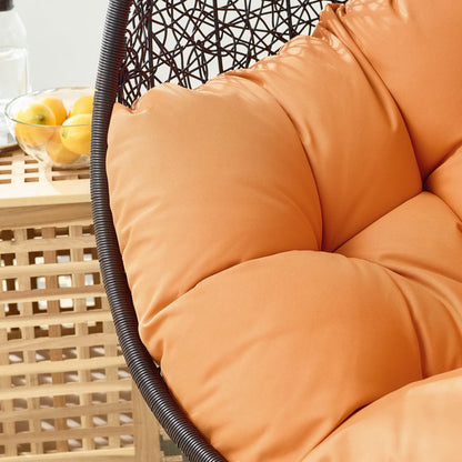 Encase Swing Outdoor Patio Lounge Chair Without Stand in Black Orange by Modway (3636)