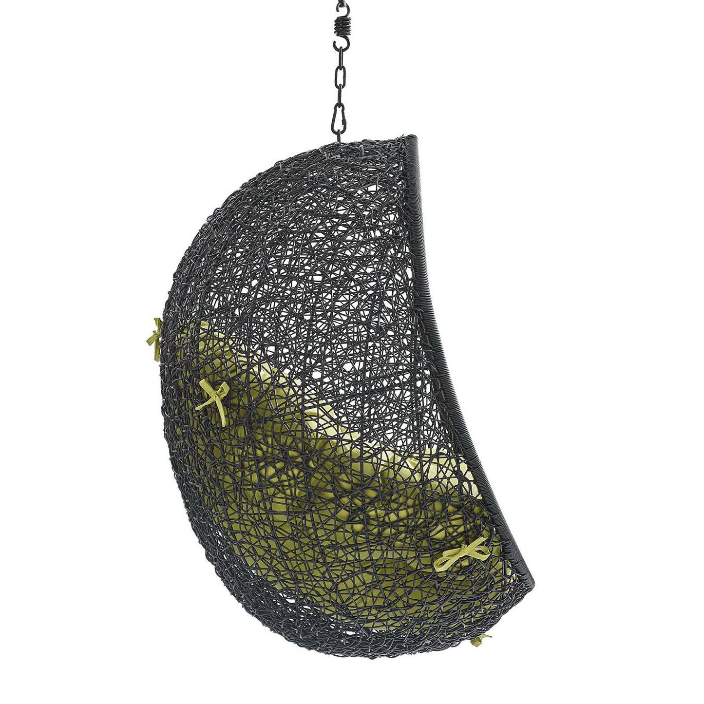 Encase Swing Outdoor Patio Lounge Chair Without Stand in Black Peridot by Modway (3636)