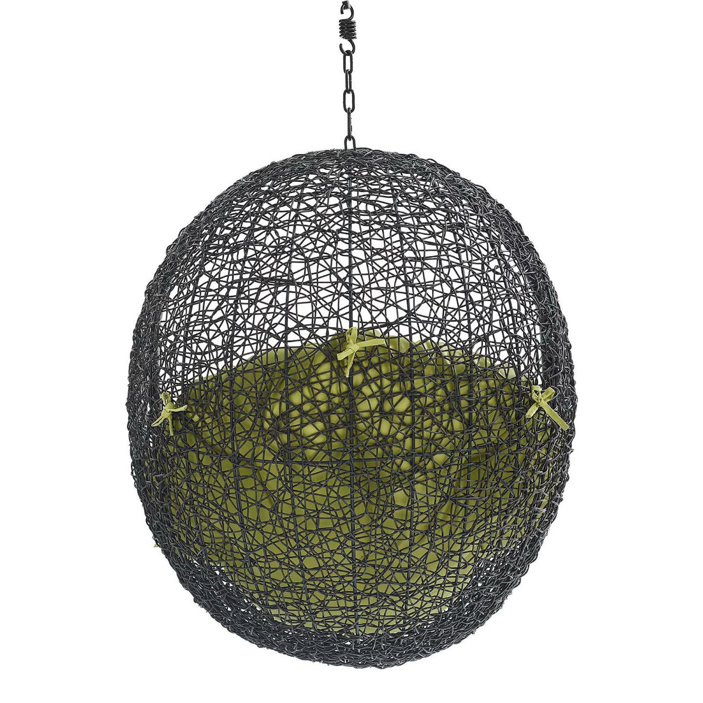 Encase Swing Outdoor Patio Lounge Chair Without Stand in Black Peridot by Modway (3636)