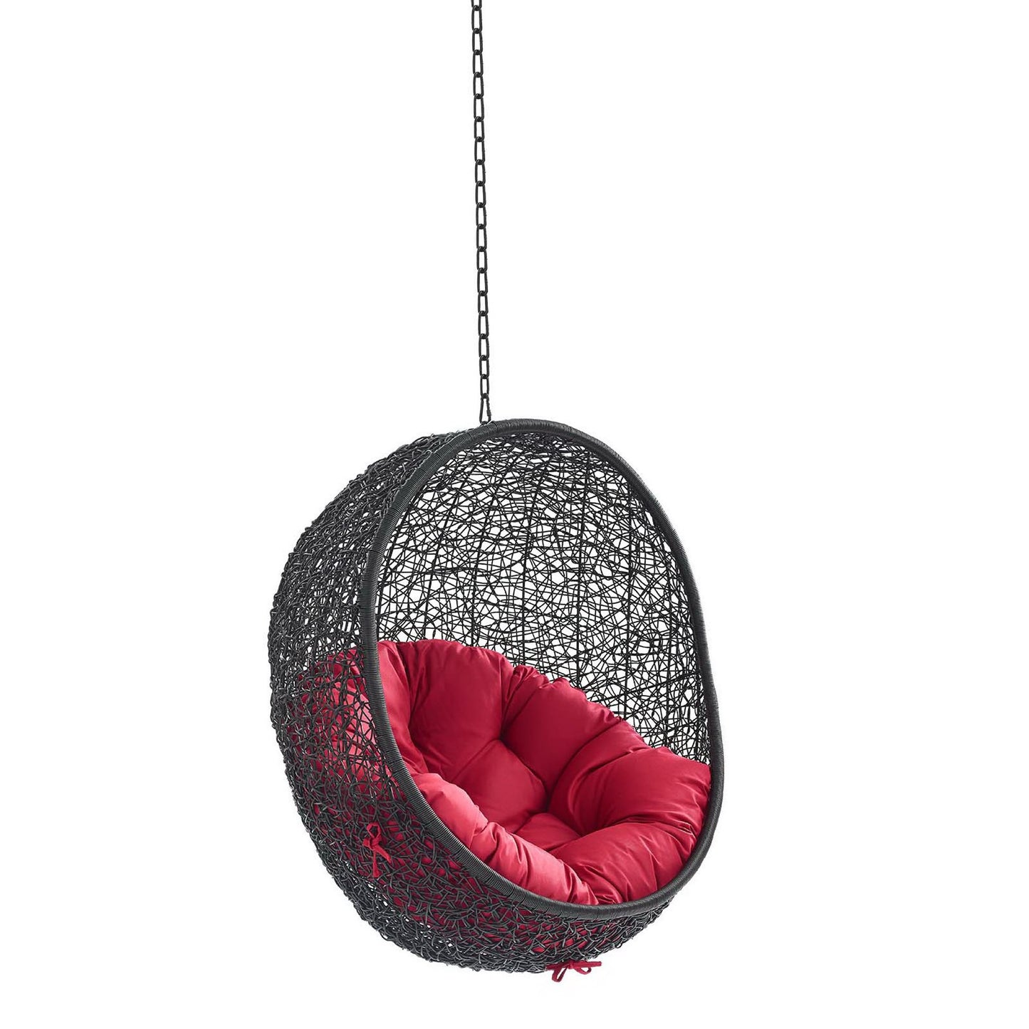Encase Swing Outdoor Patio Lounge Chair Without Stand in Black Red by Modway (3636)