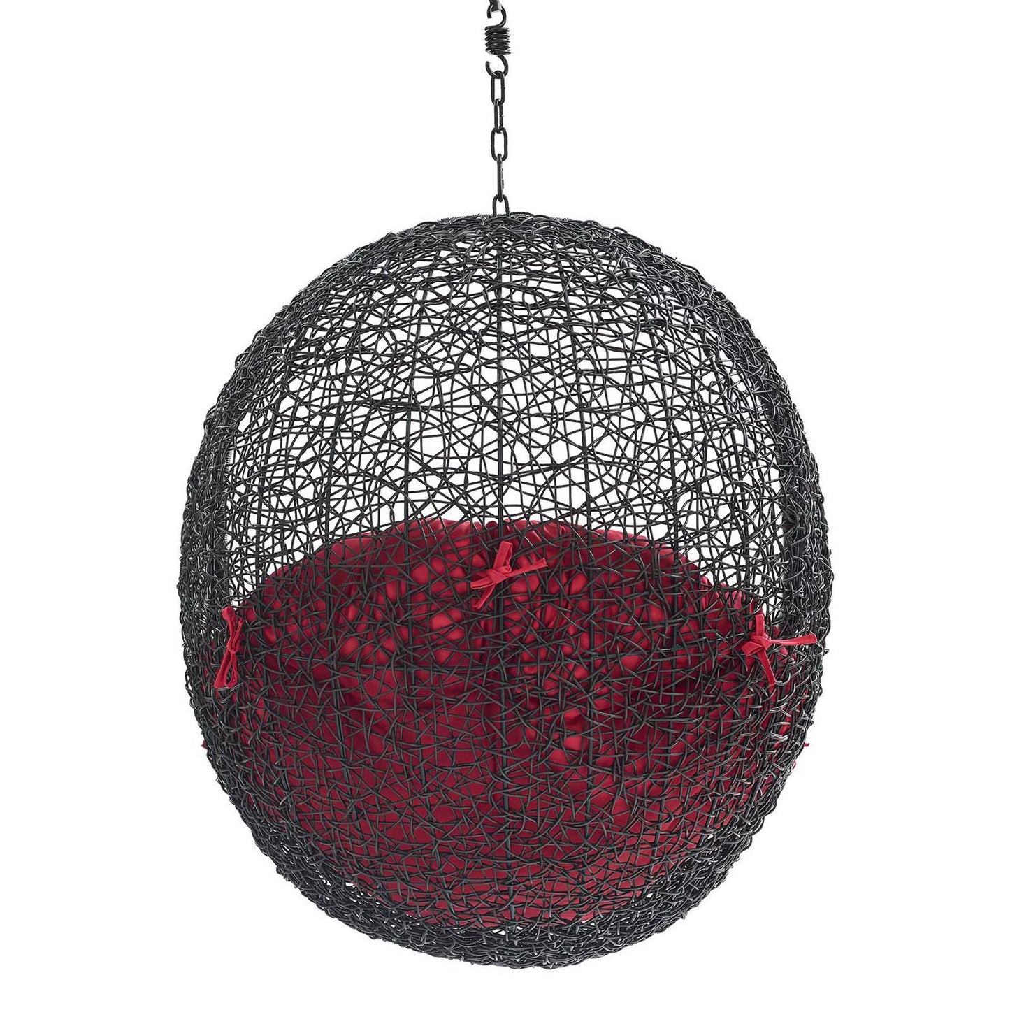 Encase Swing Outdoor Patio Lounge Chair Without Stand in Black Red by Modway (3636)