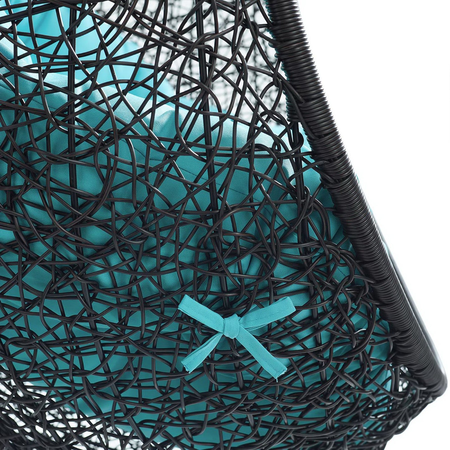 Encase Swing Outdoor Patio Lounge Chair Without Stand in Black Turquoise by Modway (3636)