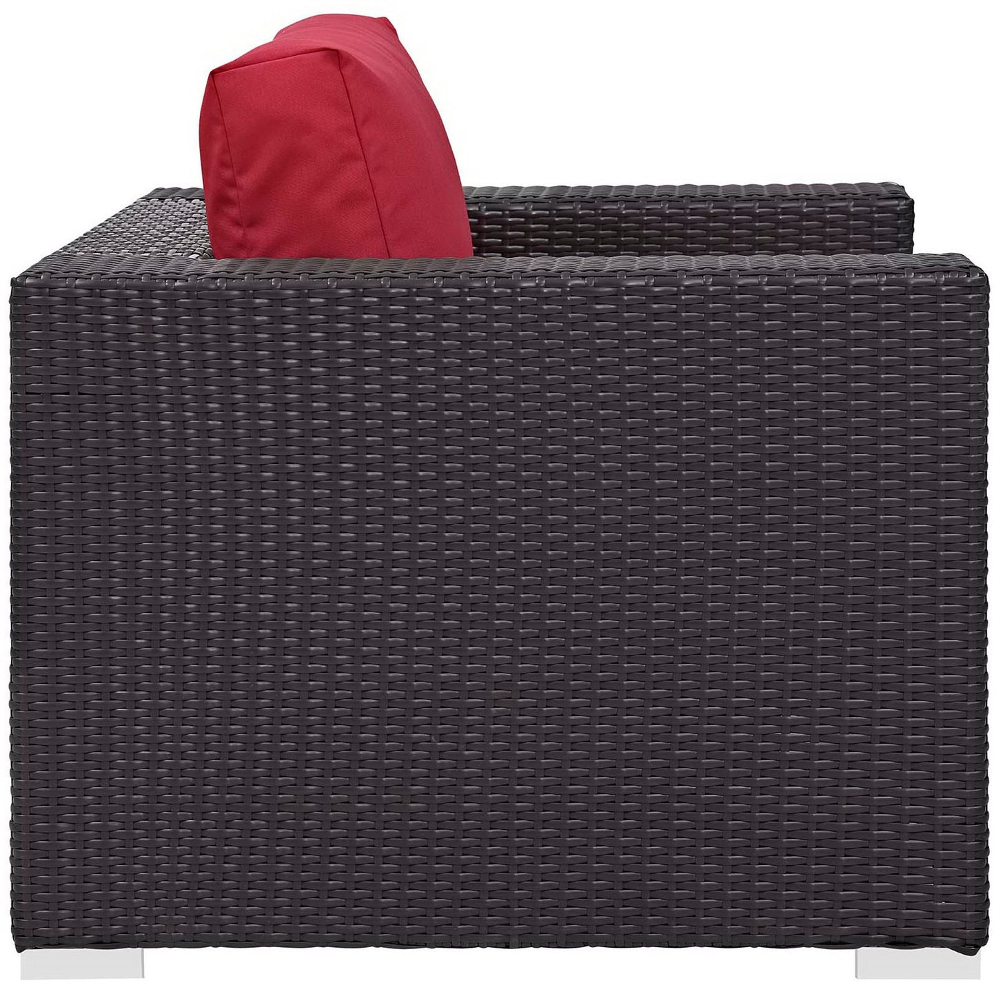 Convene 4 Piece Set Outdoor Patio with Fire Pit in Espresso Red by Modway (EEI-3725)