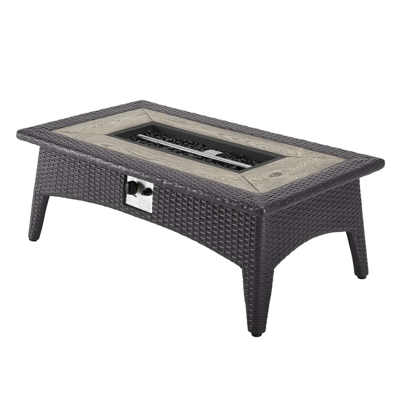 Convene 4 Piece Set Outdoor Patio with Fire Pit in Espresso Red by Modway (EEI-3725)