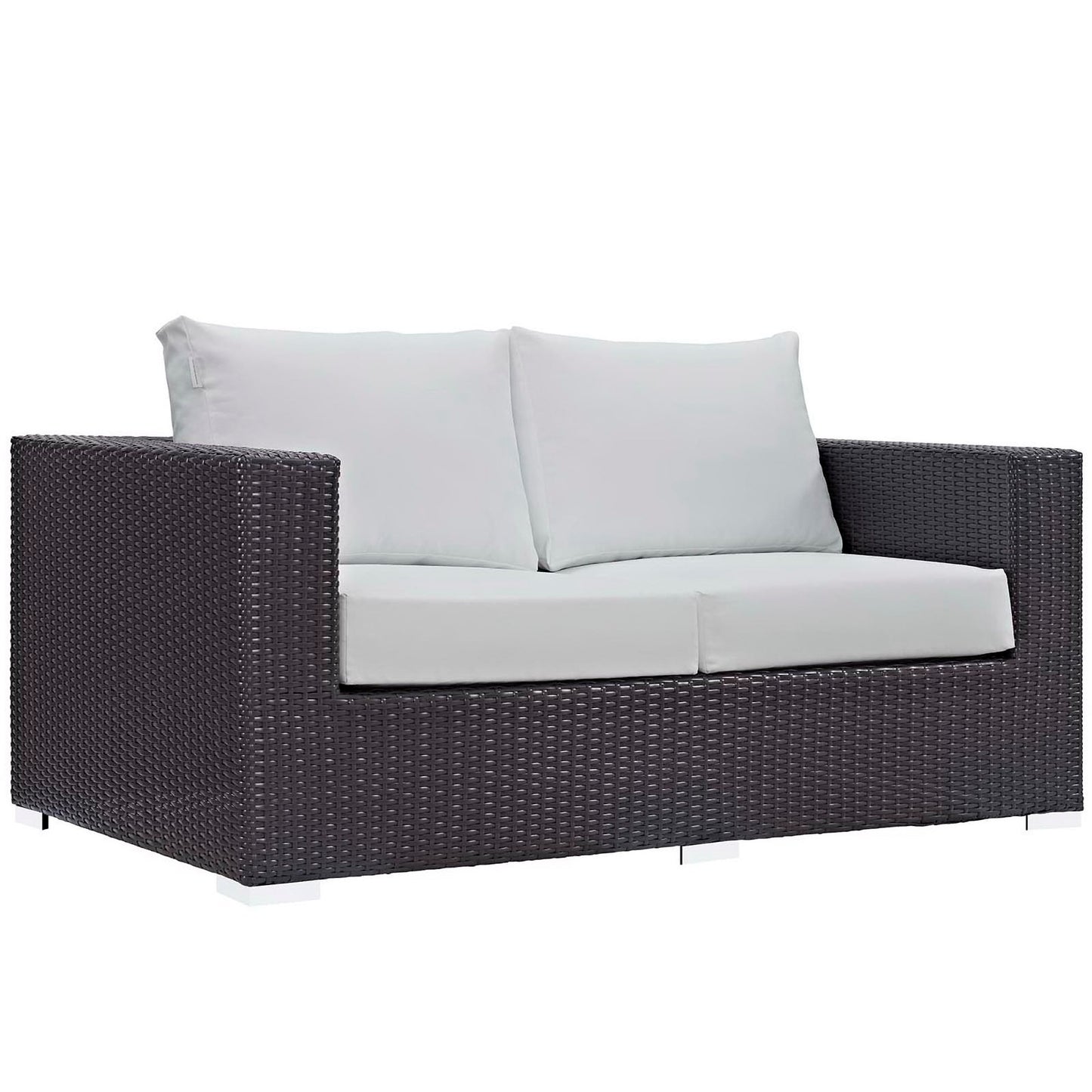 Convene 4 Piece Set Outdoor Patio with Fire Pit in Espresso White by Modway (EEI-3725)