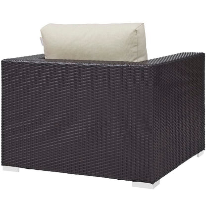 Convene 3 Piece Set Outdoor Patio with Fire Pit in Espresso Beige by Modway (EEI-3727)