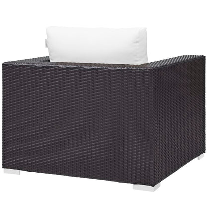 Convene 3 Piece Set Outdoor Patio with Fire Pit in Espresso White by Modway (EEI-3727)